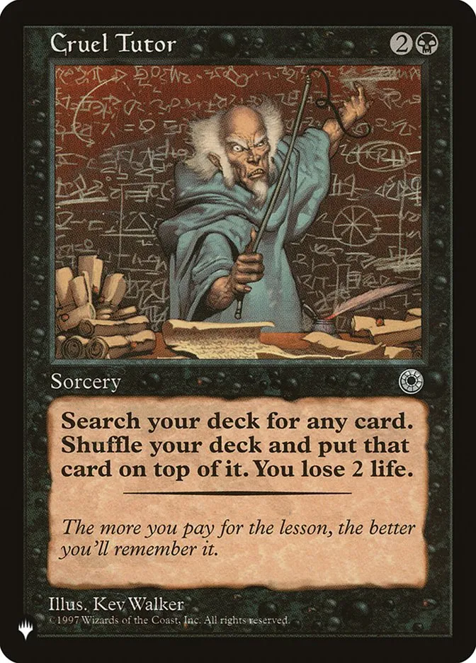2020 The List Cruel Tutor #POR-87 rare card image