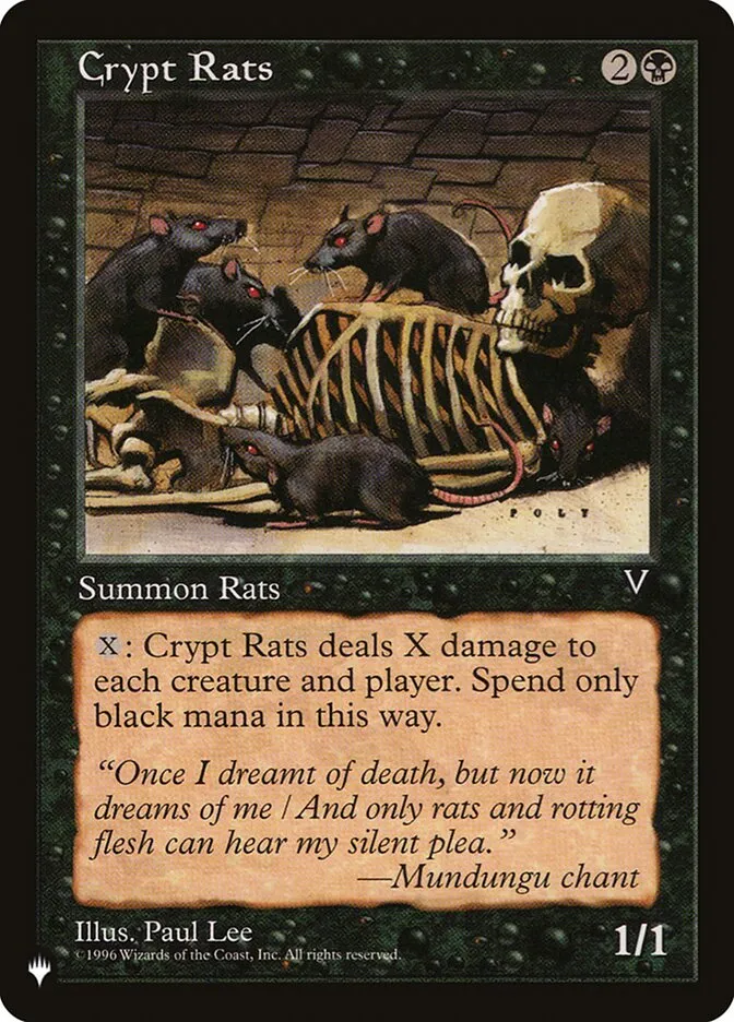 2020 The List Crypt Rats common #VIS-55 common card image