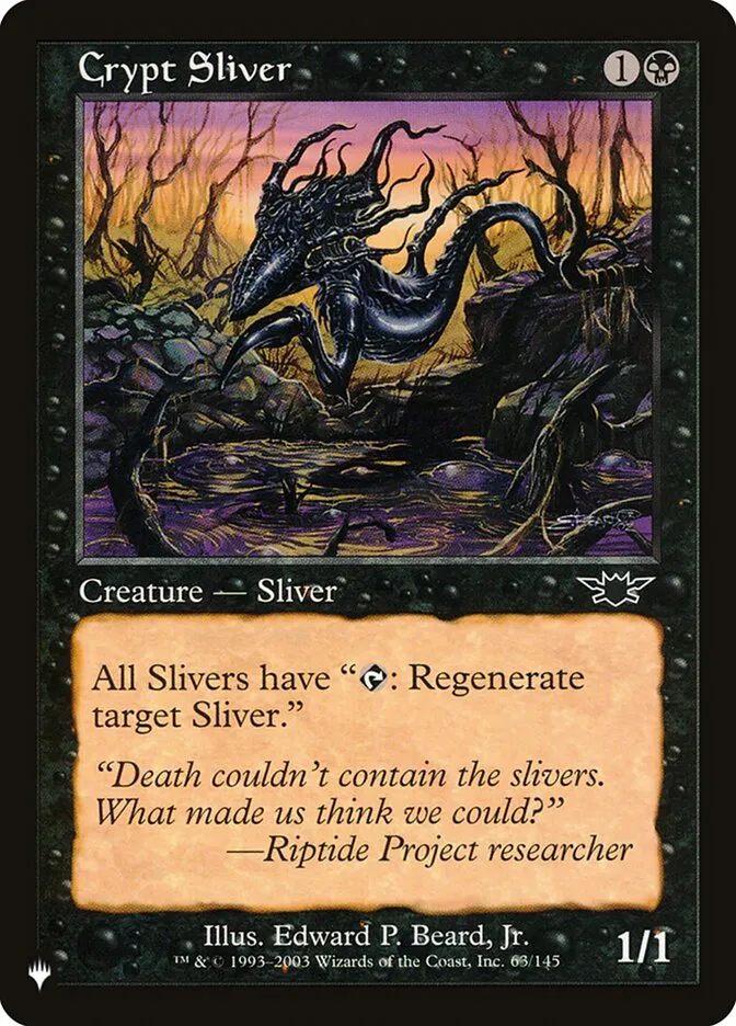 2020 The List Crypt Sliver common #LGN-63 common card image