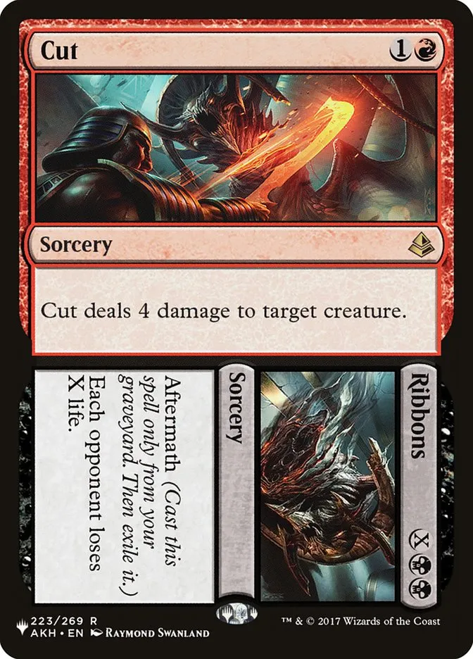 2020 The List Cut // Ribbons #AKH-223 rare card image