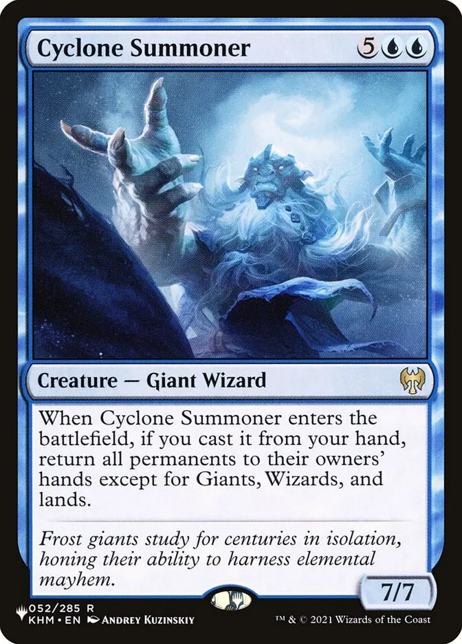 2020 The List Cyclone Summoner #KHM-52 rare card image