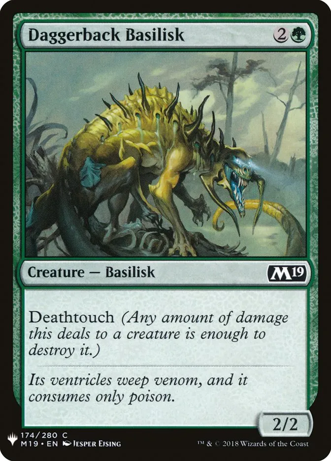 2020 The List Daggerback Basilisk common #M19-174 common card image