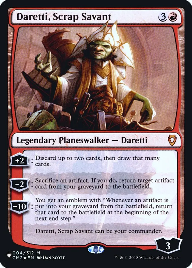 2020 The List Daretti, Scrap Savant #CM2-4 mythic card image