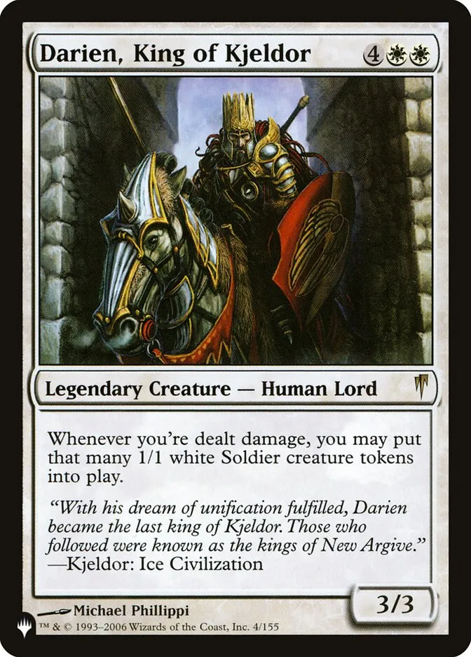 2020 The List Darien, King of Kjeldor #CSP-4 rare card image