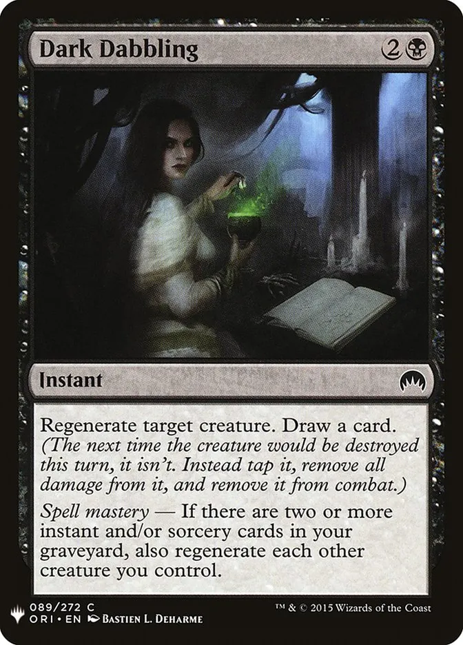 2020 The List Dark Dabbling #ORI-89 common card image