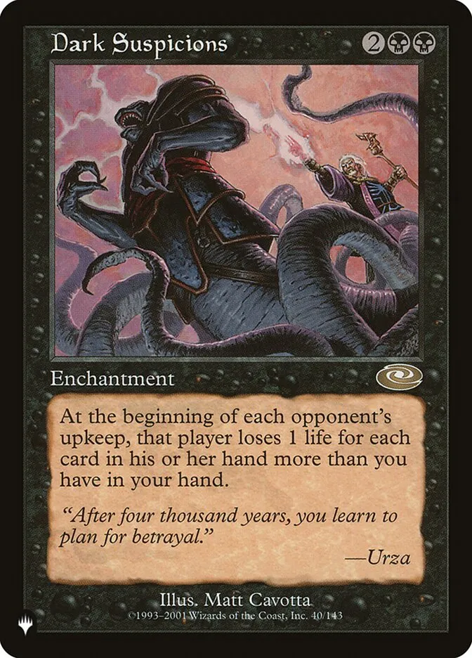2020 The List Dark Suspicions #PLS-40 rare card image
