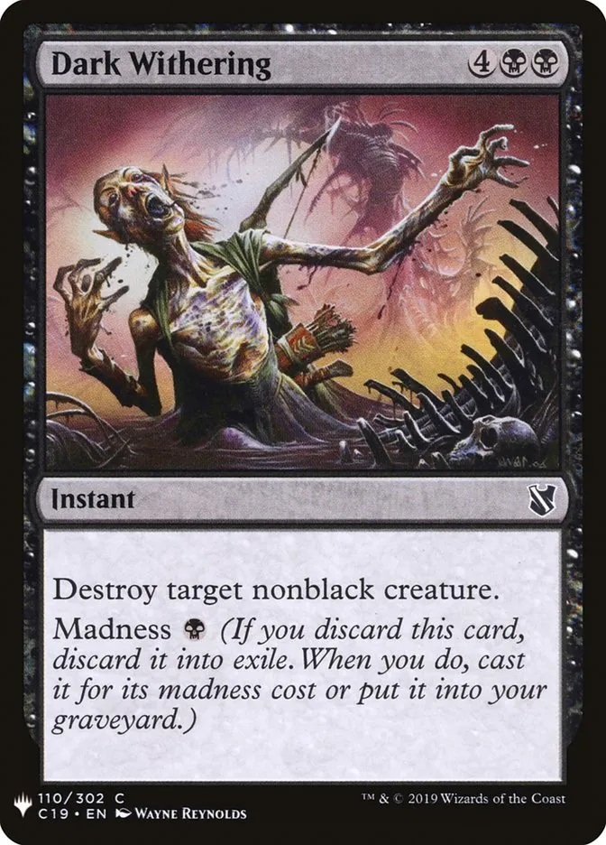 2020 The List Dark Withering common #C19-110 common card image