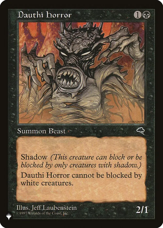 2020 The List Dauthi Horror common #TMP-122 common card image