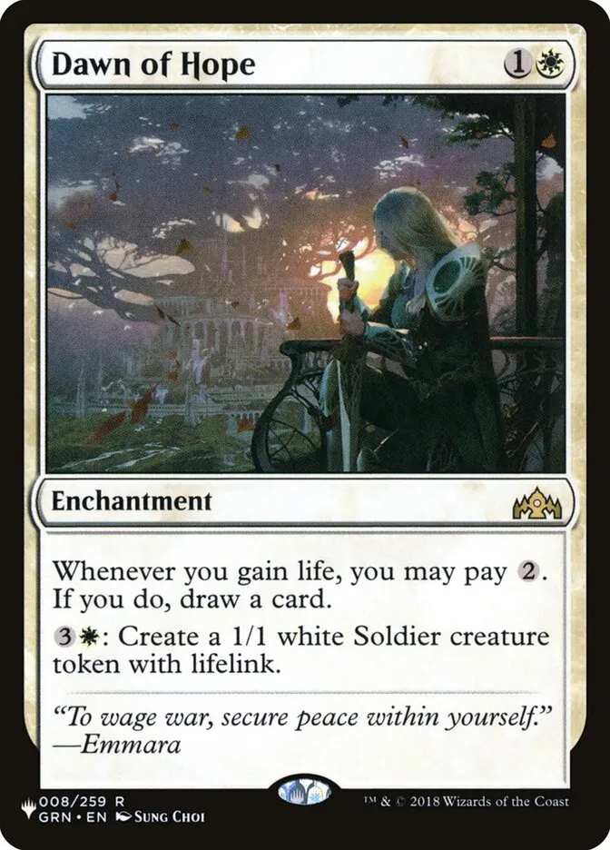 2020 The List Dawn of Hope #GRN-8 rare card image