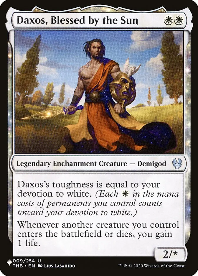 2020 The List Daxos, Blessed by the Sun #THB-9 uncommon card image