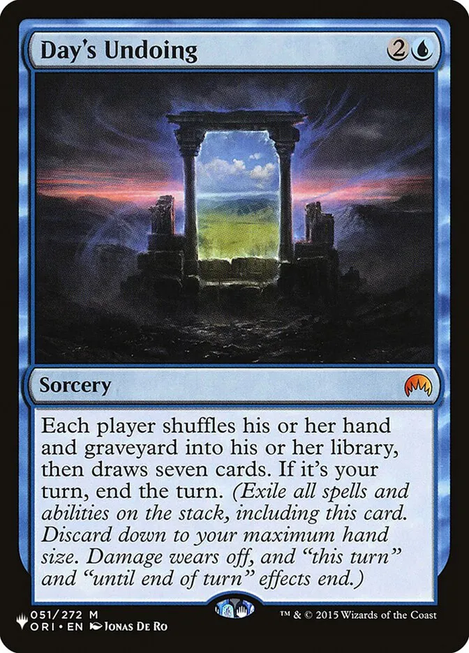 2020 The List Day's Undoing #ORI-51 mythic card image
