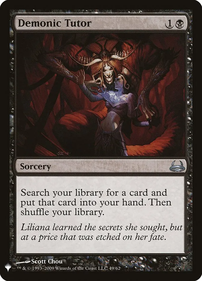 2020 The List Demonic Tutor uncommon #DDC-49 uncommon card image