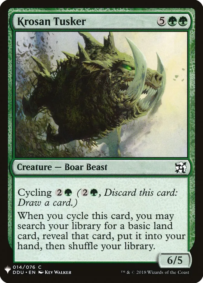 2020 The List Krosan Tusker #DDU-14 common card image