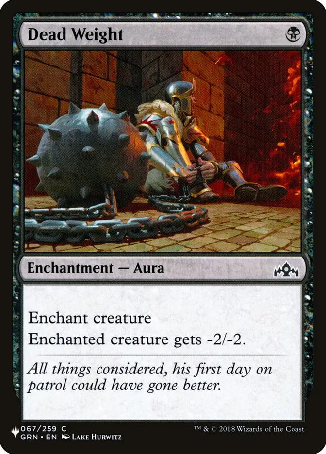 2020 The List Dead Weight common #GRN-67 common card image