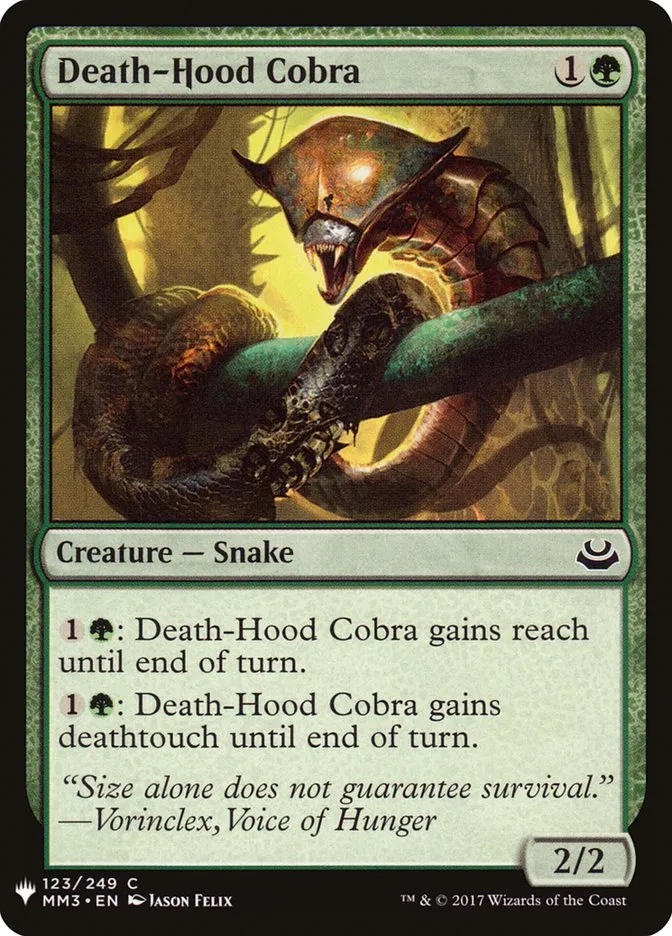 2020 The List Death-Hood Cobra #MM3-123 common card image