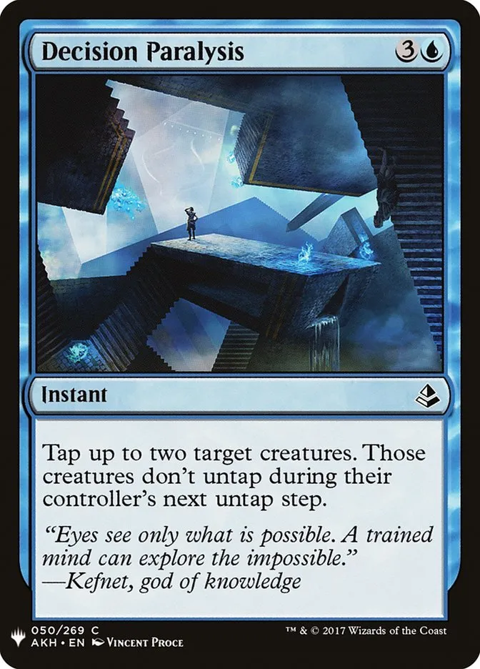 2020 The List Decision Paralysis #AKH-50 common card image