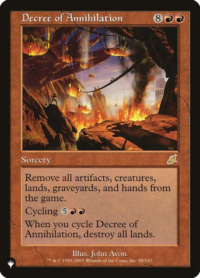 2020 The List Decree of Annihilation #SCG-85 rare card image
