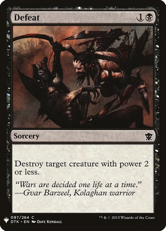 2020 The List Defeat #DTK-97 common card image