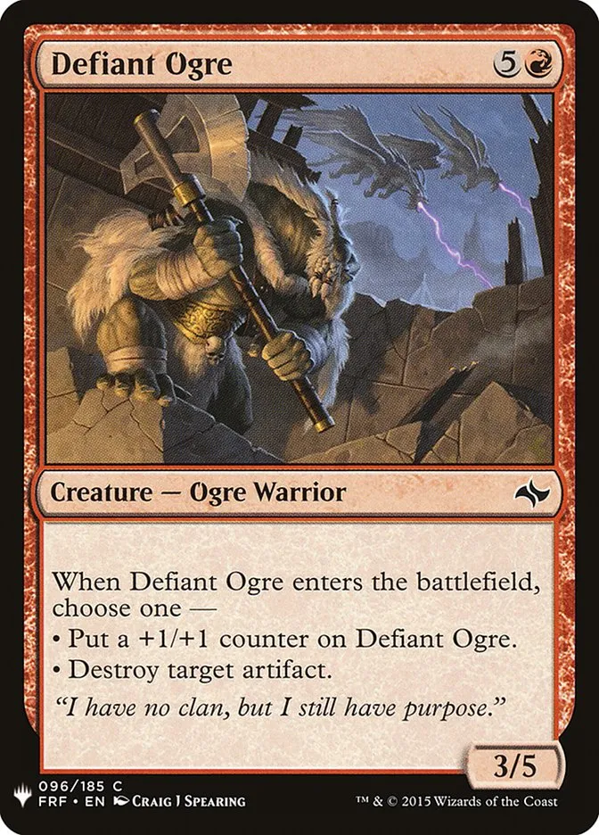 2020 The List Defiant Ogre common #FRF-96 common card image