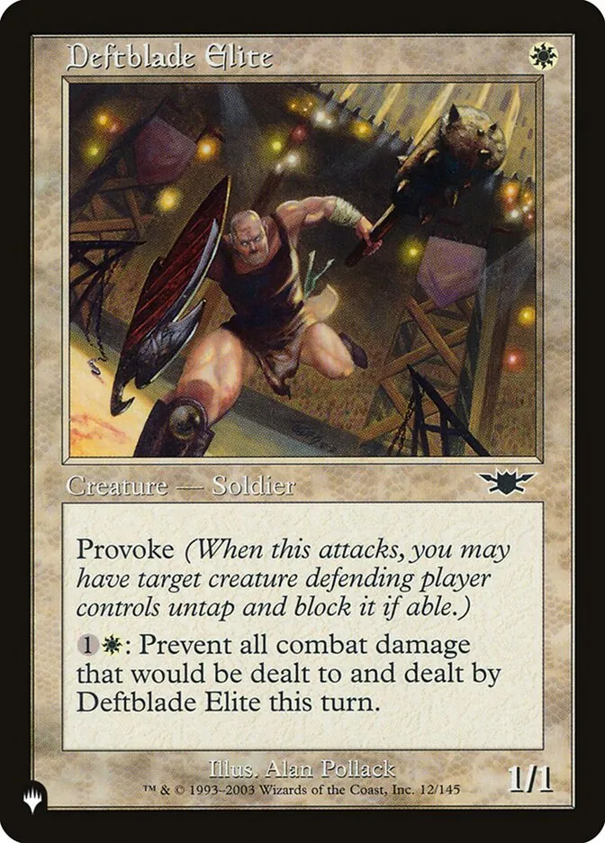 2020 The List Deftblade Elite common #LGN-12 common card image