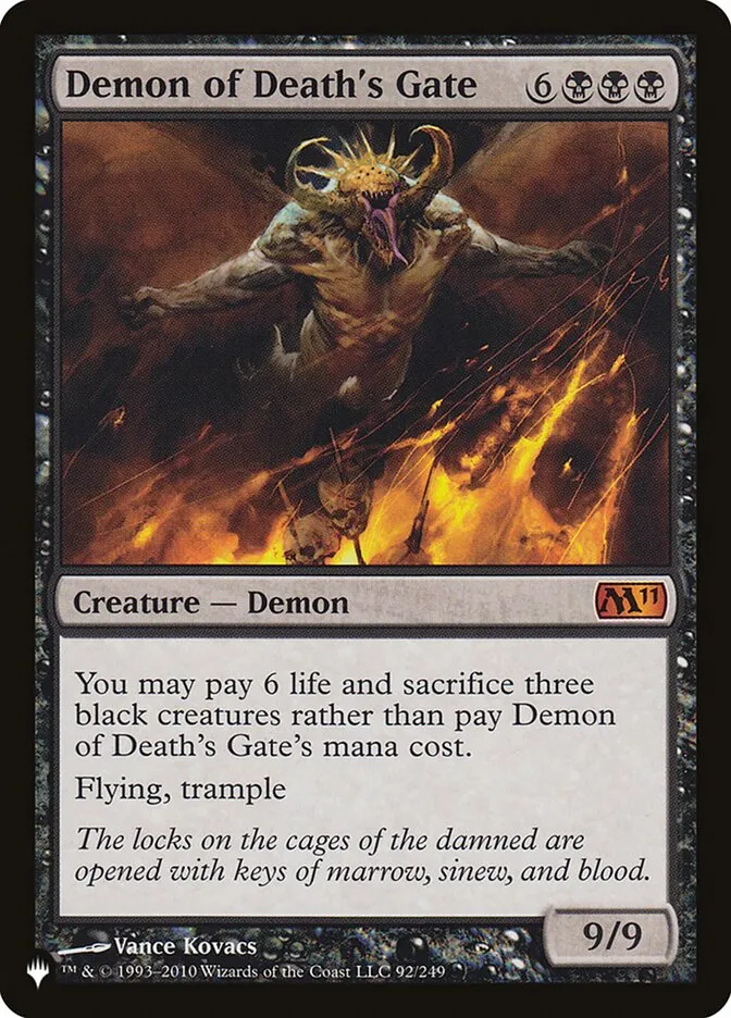 2020 The List Demon of Death's Gate #M11-92 mythic card image