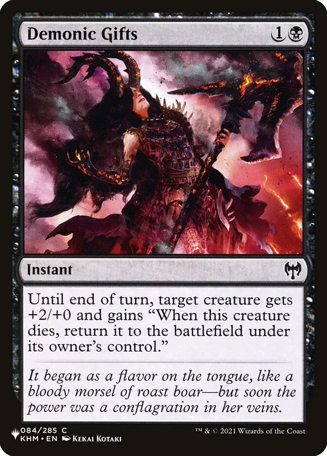 2020 The List Demonic Gifts #KHM-84 common card image