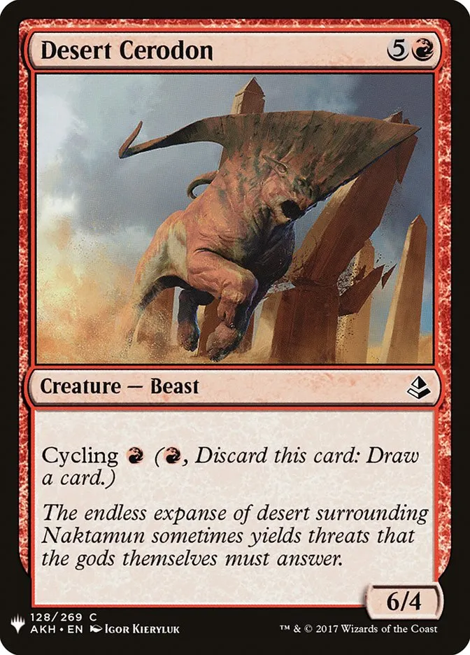 2020 The List Desert Cerodon #AKH-128 common card image