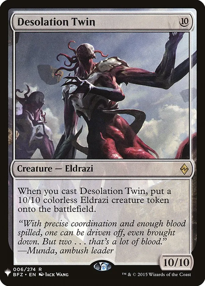 2020 The List Desolation Twin #BFZ-6 rare card image