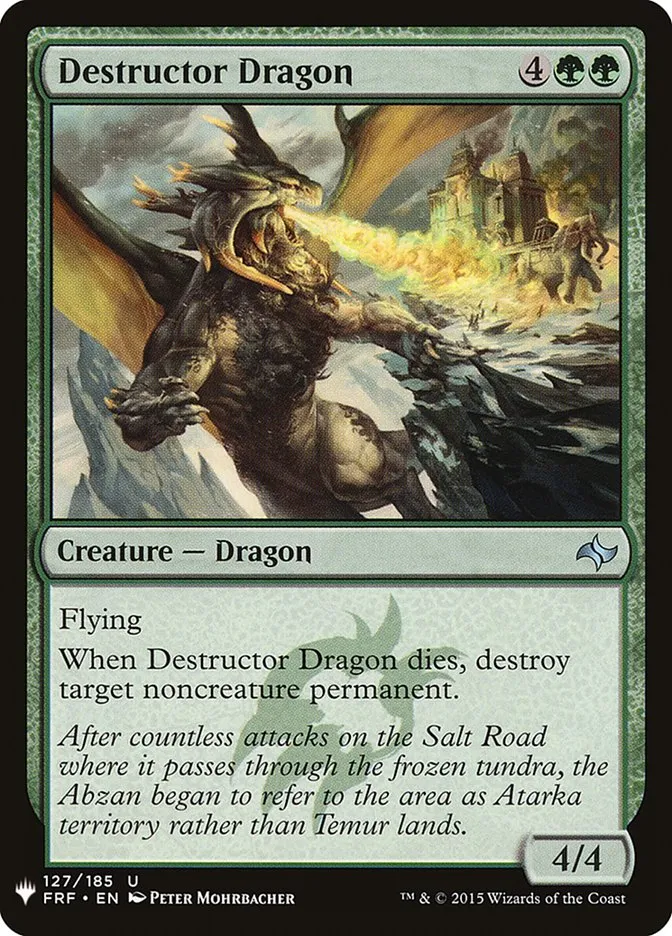 2020 The List Destructor Dragon uncommon #FRF-127 uncommon card image