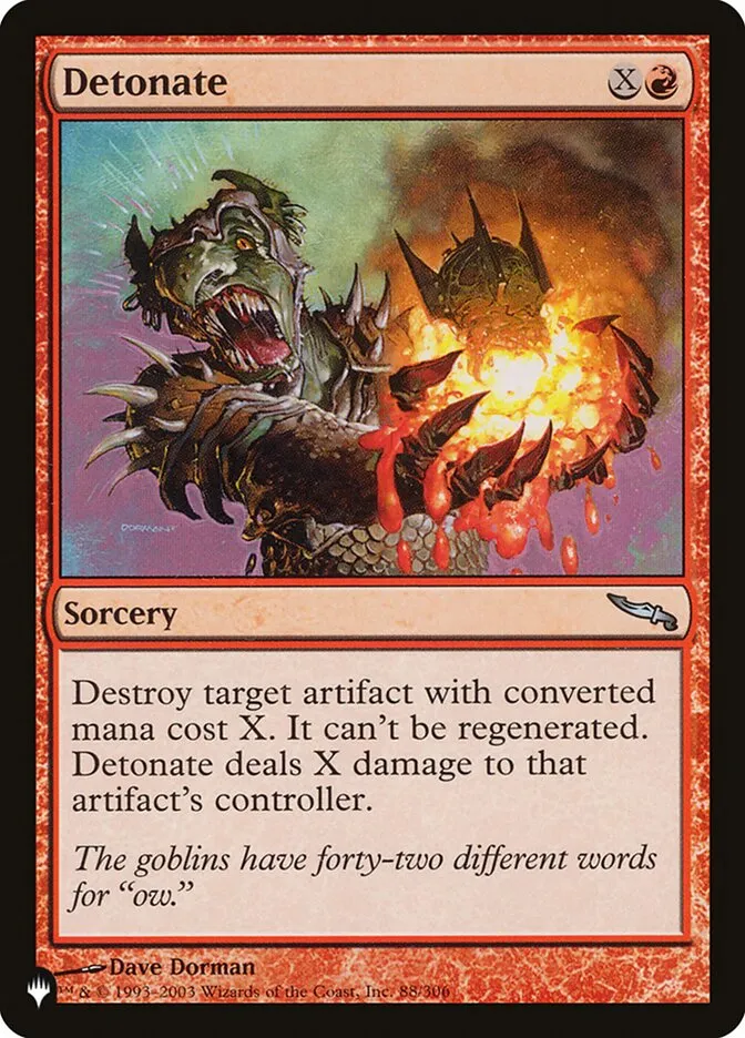 2020 The List Detonate uncommon #MRD-88 uncommon card image