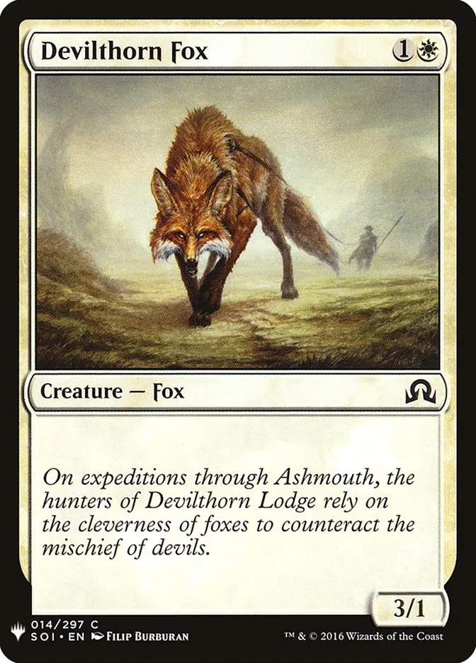2020 The List Devilthorn Fox common #SOI-14 common card image