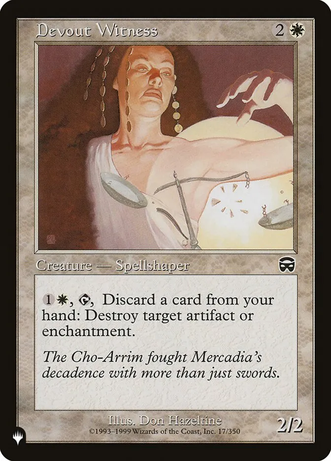 2020 The List Devout Witness #MMQ-17 common card image
