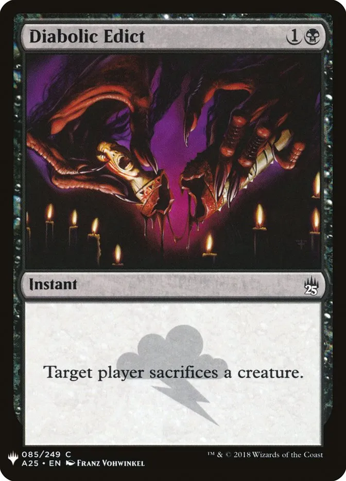 2020 The List Diabolic Edict #A25-85 common card image