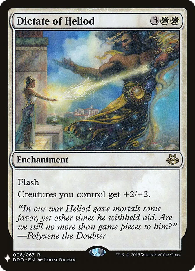 2020 The List Dictate of Heliod #DDO-8 rare card image