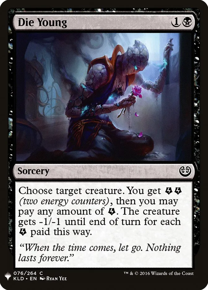 2020 The List Die Young common #KLD-76 common card image