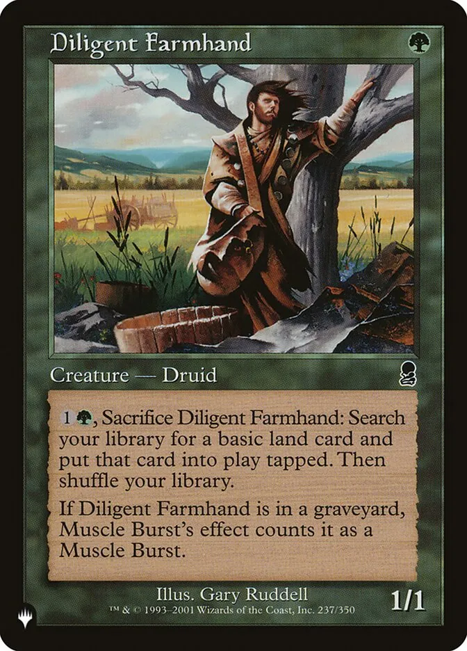 2020 The List Diligent Farmhand common #ODY-237 common card image