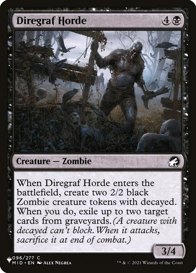 2020 The List Diregraf Horde #MID-96 common card image