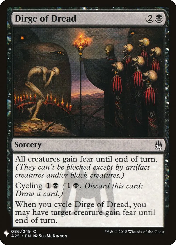 2020 The List Dirge of Dread #A25-86 common card image