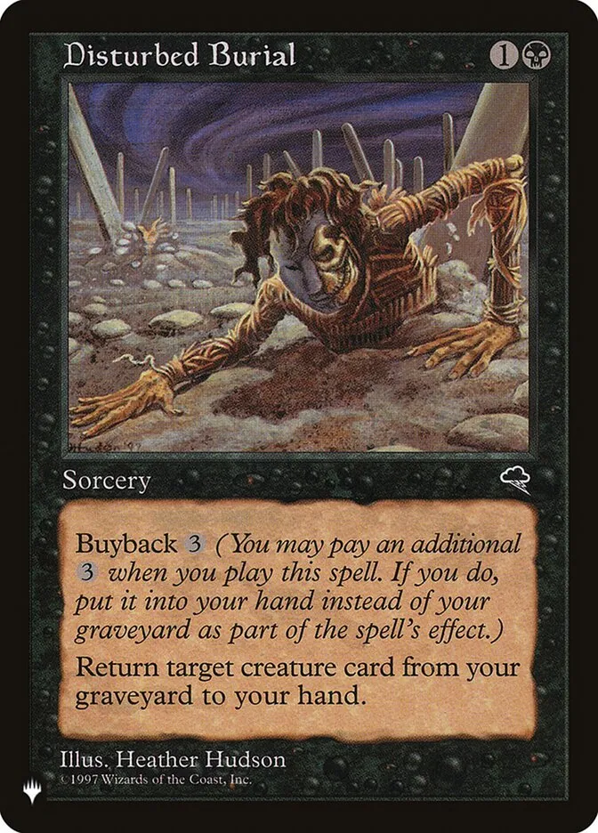 2020 The List Disturbed Burial common #TMP-129 common card image
