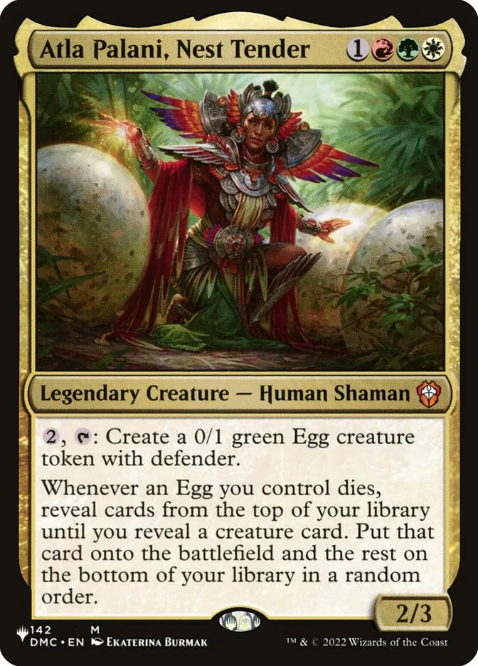 2020 The List Atla Palani, Nest Tender #DMC-142 mythic card image