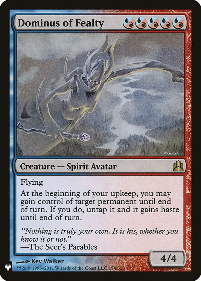 2020 The List Dominus of Fealty #CMD-194 rare card image