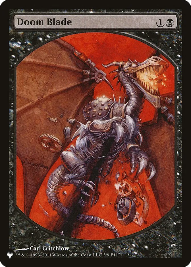 2020 The List Doom Blade #P11-3 rare card image