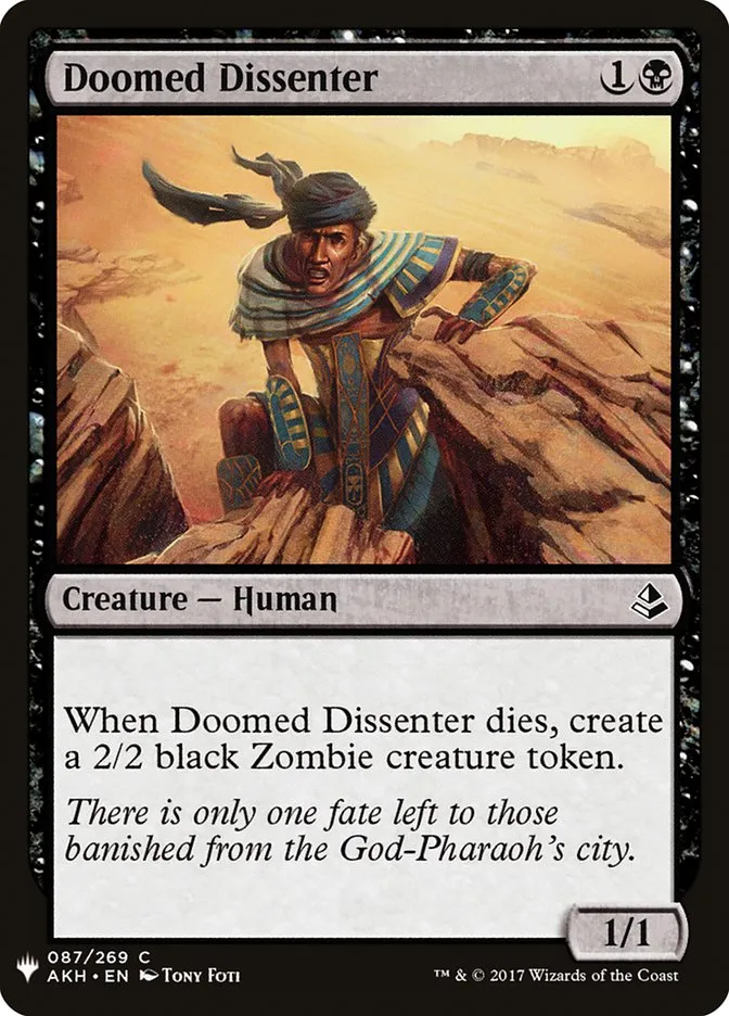 2020 The List Doomed Dissenter common #AKH-87 common card image