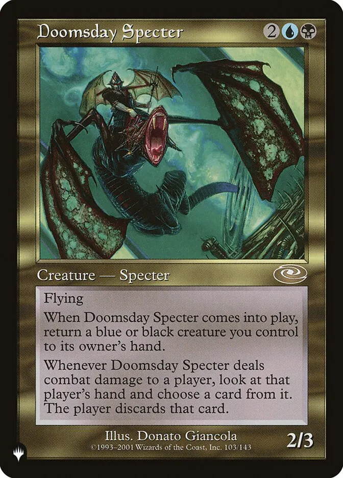 2020 The List Doomsday Specter #PLS-103 rare card image