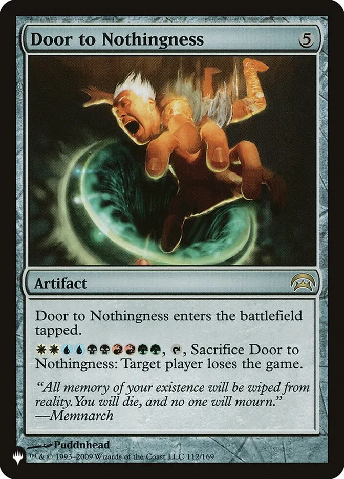 2020 The List Door to Nothingness #HOP-112 rare card image