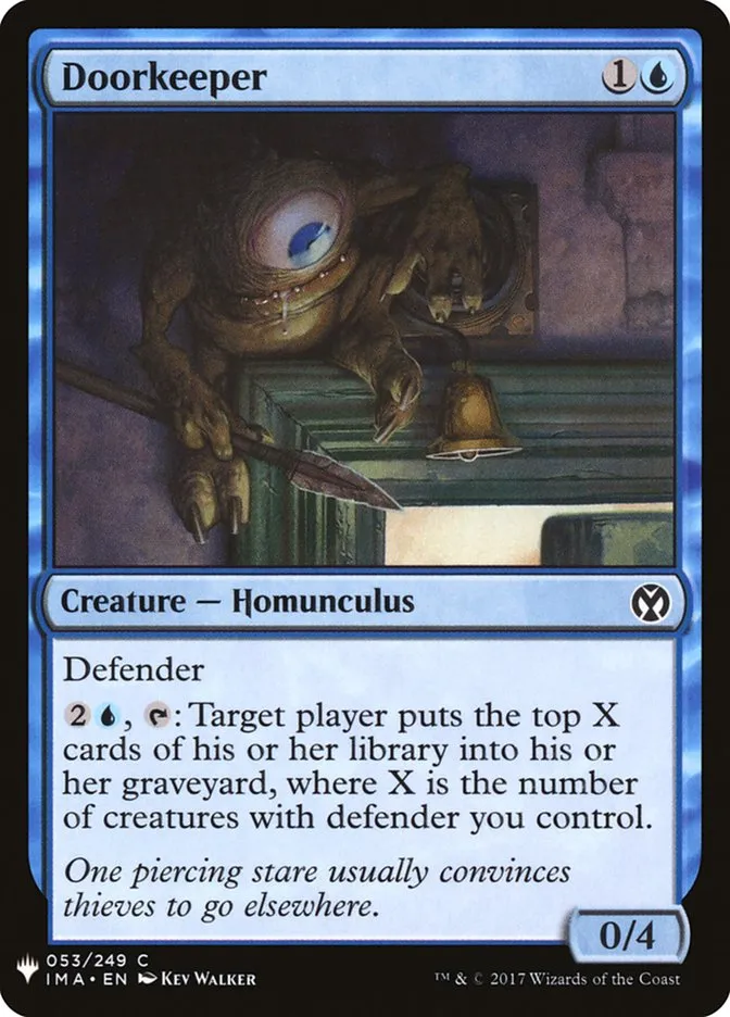 2020 The List Doorkeeper common #IMA-53 common card image