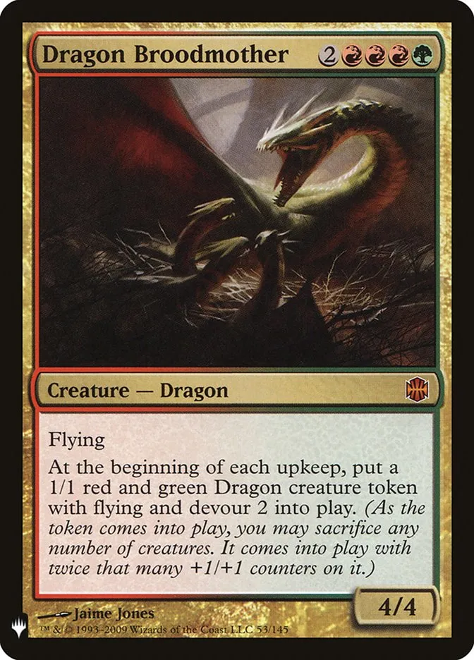 2020 The List Dragon Broodmother #ARB-53 mythic card image