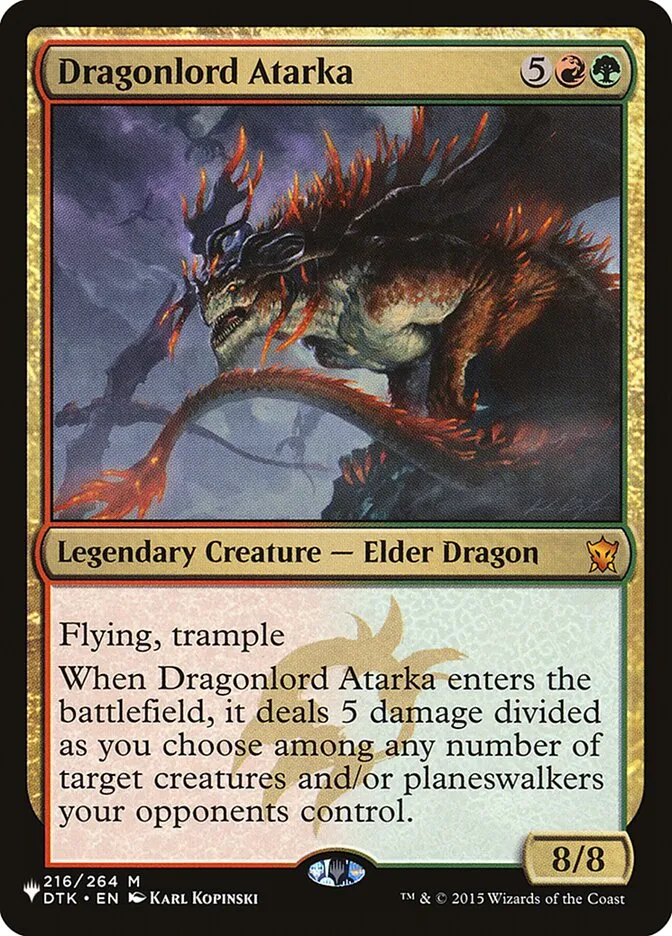 2020 The List Dragonlord Atarka #DTK-216 mythic card image