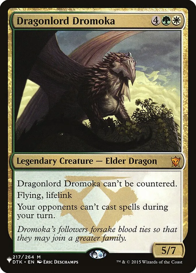 2020 The List Dragonlord Dromoka #DTK-217 mythic card image