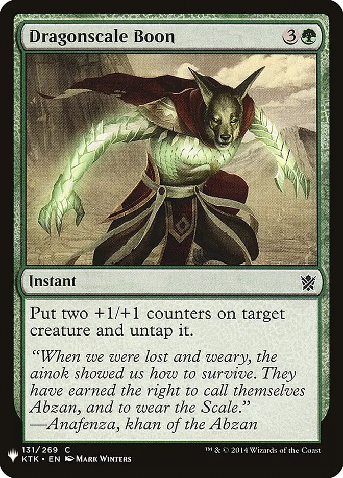 2020 The List Dragonscale Boon common #KTK-131 common card image